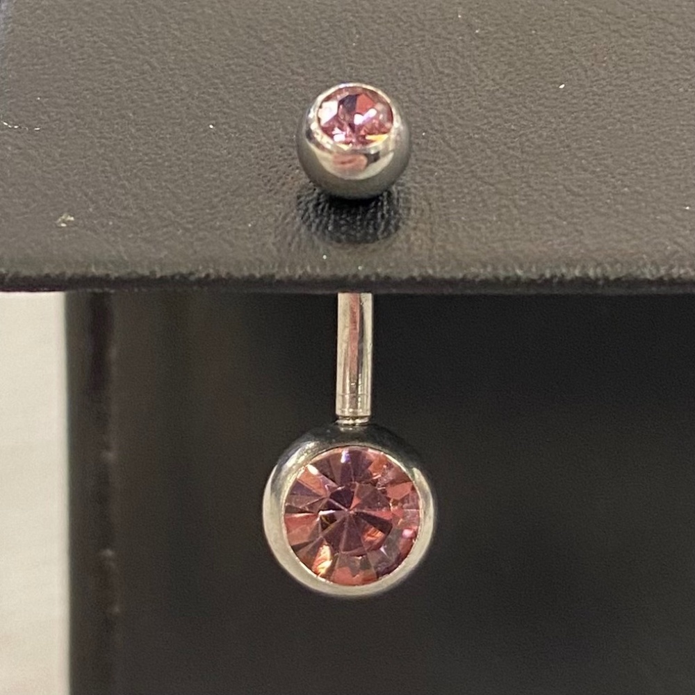 Dusty Rose Jewel Belly Button Ring